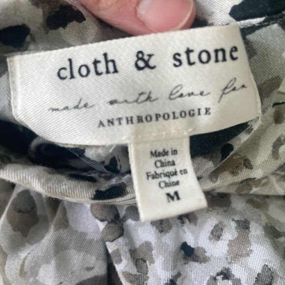 Cloth & Stone Tencel Leopard Button up Blouse - Picture 5 of 7
